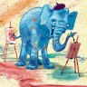 ELEPHANTS IN THE NEWS: painting