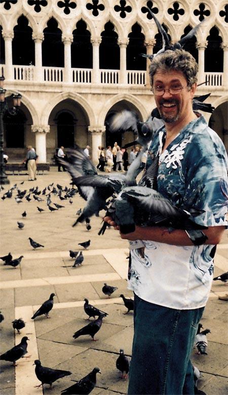 Jon McClenahan in St Mark's Square, 2003.